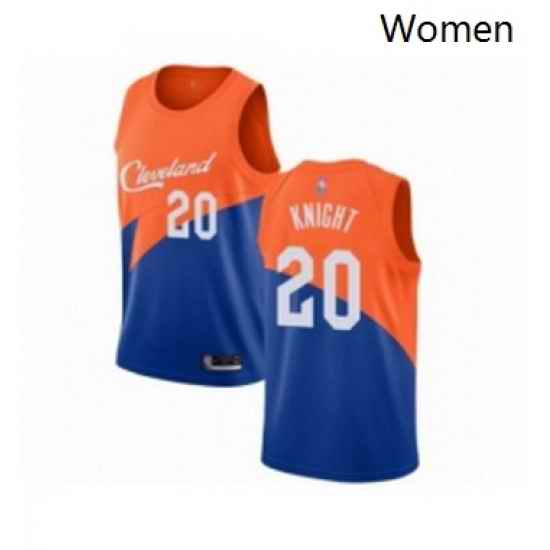 Womens Cleveland Cavaliers 20 Brandon Knight Swingman Blue Basketball Jersey City Edition